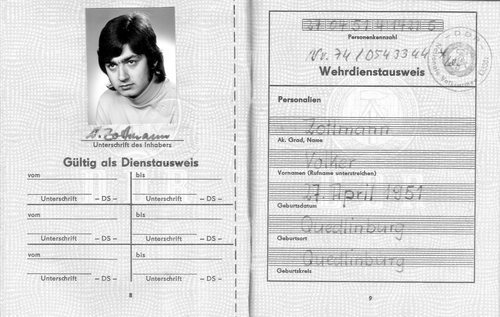 Mein DDR-Wehrdienstausweis